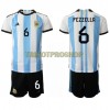 Original Trikotsatz Argentinien German Pezzella 6 Heimtrikot WM 2022 Für Kinder